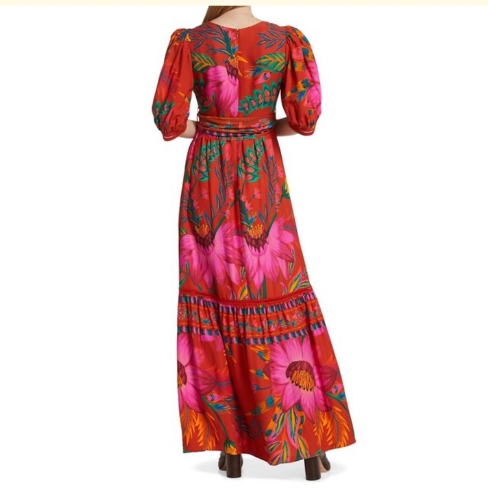FARM Rio Vibrant Floral Maxi Dress - Red and Pink - Picture 2 of 14